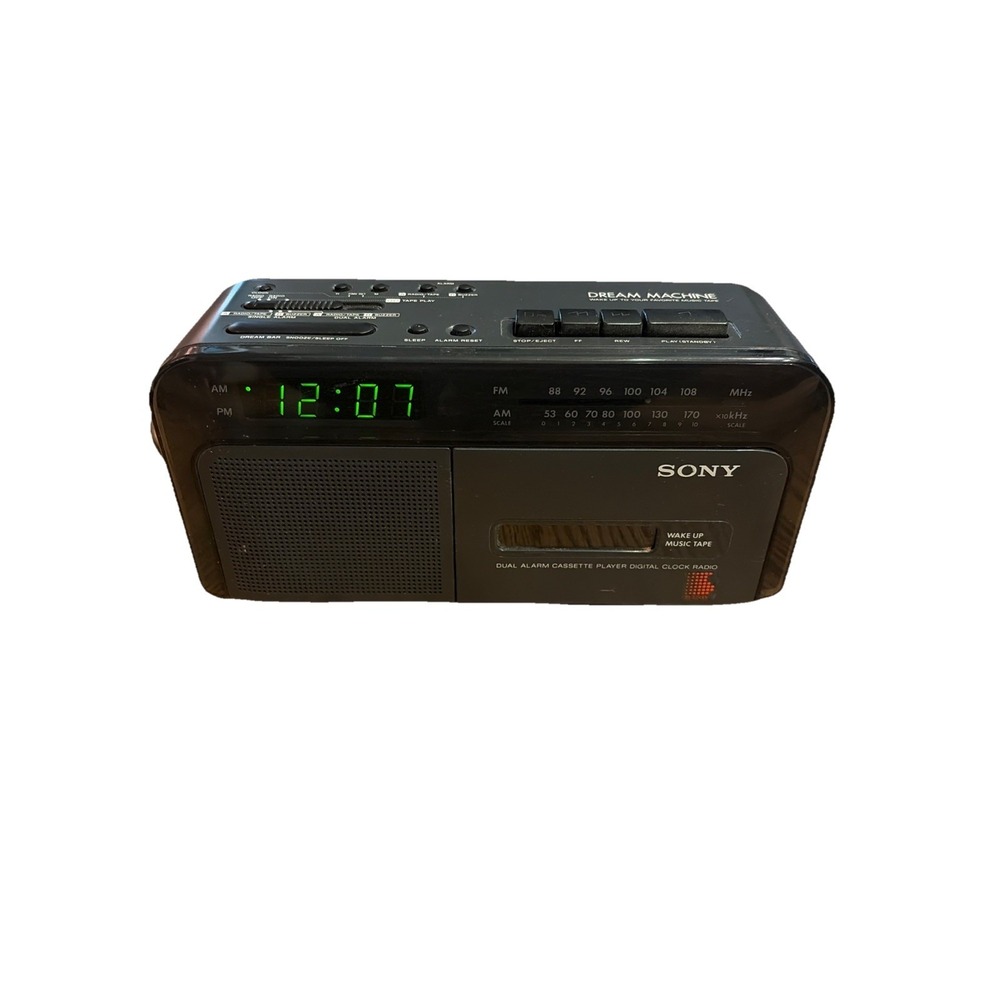 Sony Dream Machine‎ Model ICF-C600 Alarm Clock AM/FM Radio Cassette Player Vtg